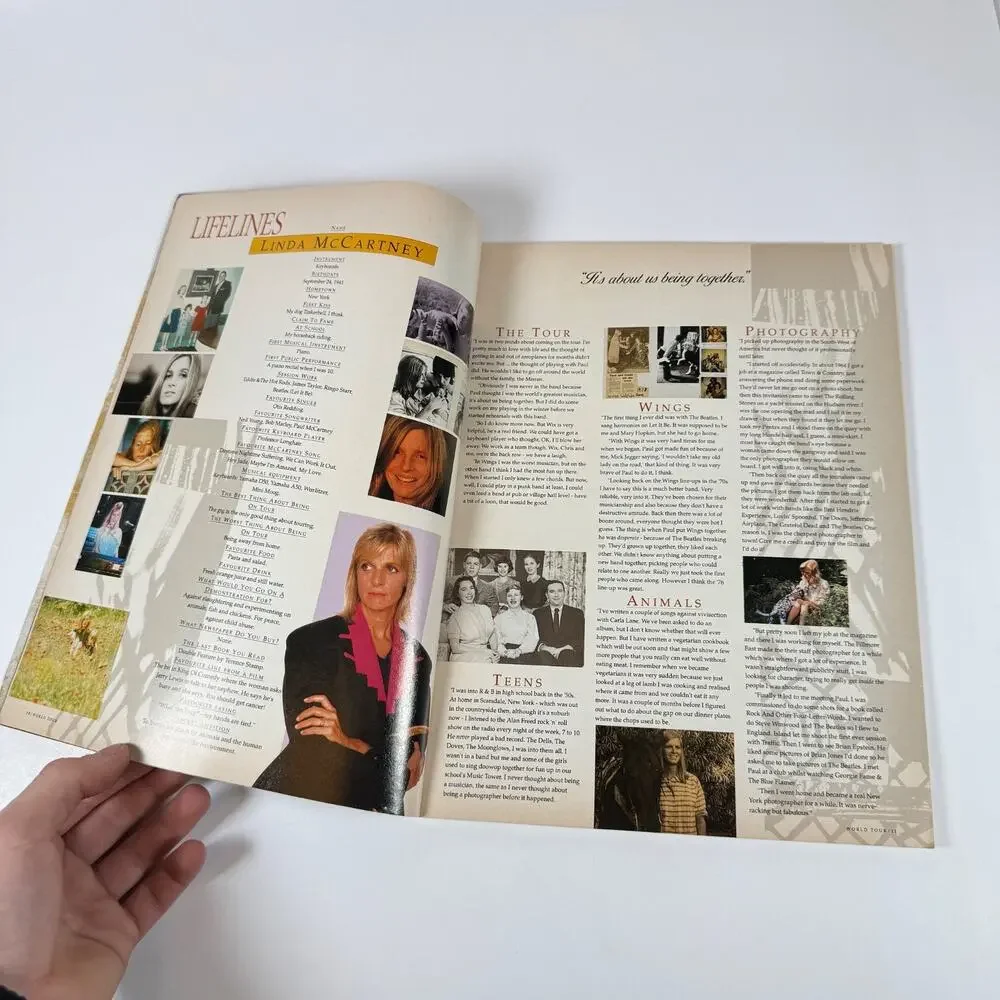 Paul McCartney 1989 World Tour Concert Program Book